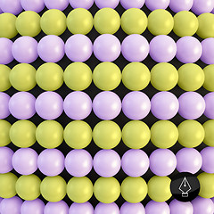 Image showing Abstract technology background with balls. Spheric pattern. 3d v
