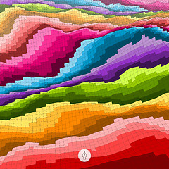 Image showing Abstract colorful background. Mosaic vector illustration. Can be