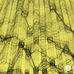 Image showing Network abstract background. 3d technology vector illustration. 