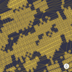 Image showing Network abstract background. 3d technology vector illustration. 