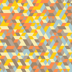 Image showing Abstract 3d background. Wall of cubes. 