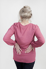 Image showing Senior with back pain