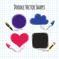 Image showing Vector Doodle Shapes Set