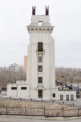 Image showing Arch side view of the Volga-Don Canal Lenin, gateway 1, Volgograd