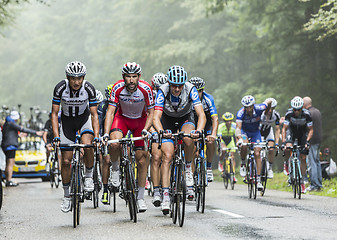 Image showing The Peloton in a Misty Day