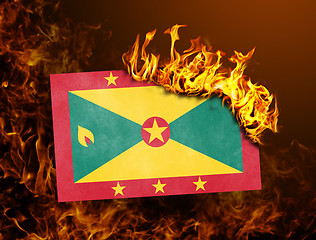 Image showing Flag burning - Grenada