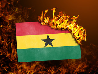 Image showing Flag burning - Ghana