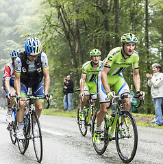 Image showing The Cyclist Elia Viviani Climbing Col du Platzerwasel - Tour de 