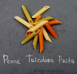 Image showing Penne Tricolore Pasta