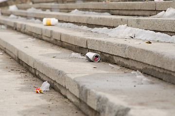 Image showing Dirty stage of garbage on street