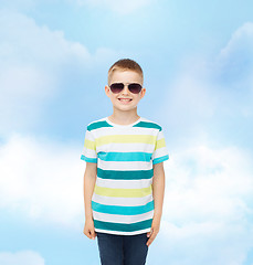 Image showing smiling cute little boy in sunglasses