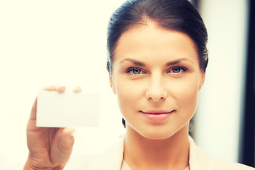 Image showing woman with business card