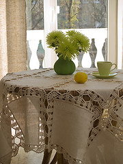 Image showing Table with table cloth