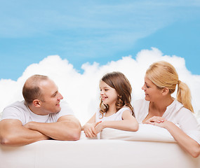 Image showing happy family at home