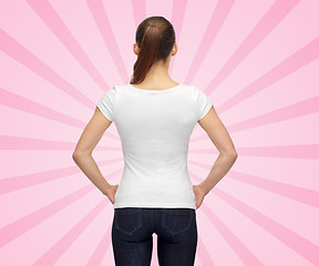 Image showing woman in blank white t-shirt