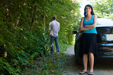 Image showing Road Trip - Taking a leak