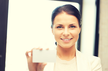 Image showing woman with business card