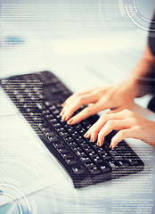 Image showing woman hands typing on keyboard