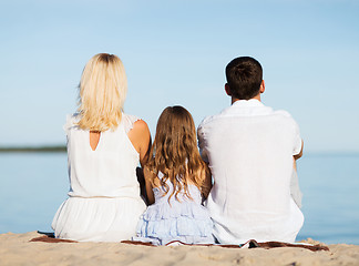 Image showing happy family at the seaside