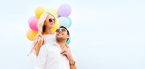 Image showing couple with colorful balloons