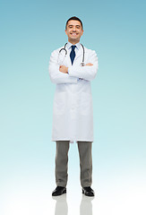 Image showing smiling male doctor in white coat