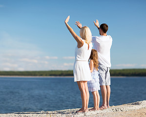 Image showing happy family at the seaside