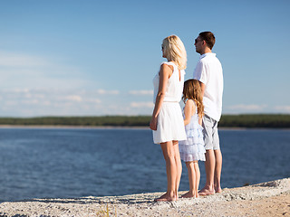 Image showing happy family at the seaside