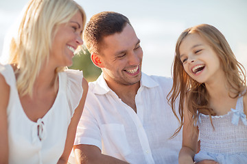 Image showing happy family having a picnic