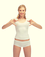 Image showing beautiful woman in cotton undrewear