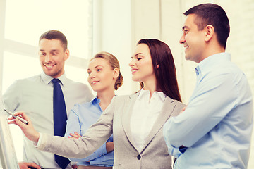 Image showing business team discussing something in office