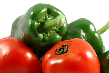 Image showing Papricas and tomatoes