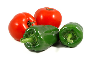 Image showing Papricas and tomatoes