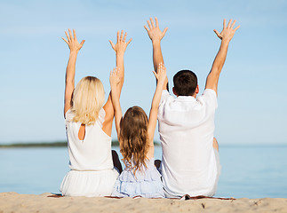 Image showing happy family at the seaside