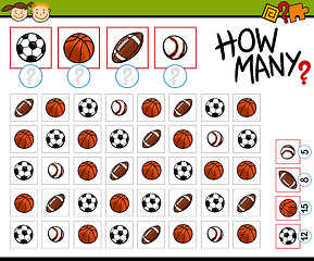 Image showing counting game cartoon illustration