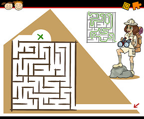 Image showing cartoon maze or labyrinth game