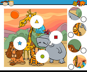 Image showing match pieces game cartoon