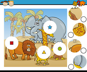 Image showing match pieces game cartoon