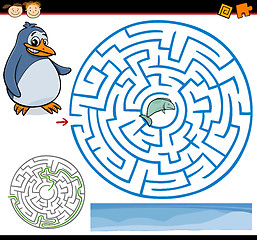 Image showing cartoon maze or labyrinth game