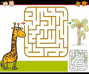 Image showing cartoon maze or labyrinth game