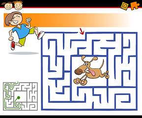 Image showing cartoon maze or labyrinth game