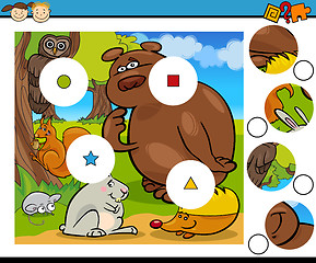 Image showing match pieces game cartoon