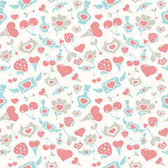 Image showing Sweet Pastel Valentine Pattern