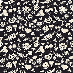 Image showing Sweet Valentine Pattern Dark