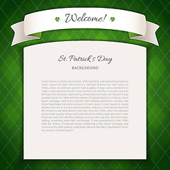 Image showing Green St Patricks Day Background with Copy Space