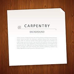 Image showing Carpentry Background on Wooden Texture