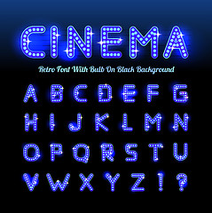 Image showing Retro cinema font
