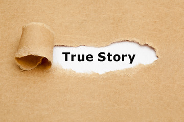 Image showing True Story Torn Paper Concept