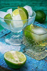 Image showing alcoholic cocktail with additions of lime