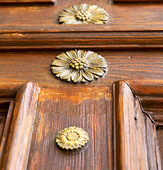 Image showing abstract  rusty brass brown knocker gallarate varese 