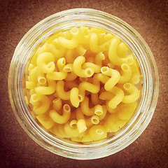 Image showing Retro image of pasta in glass jar